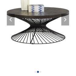 wood coffee table with metal excellent condition like new