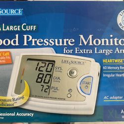 LifeSource extra large coffee blood pressure monitor for extra large arms