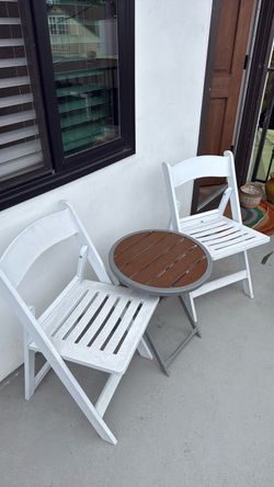 Patio chairs and table