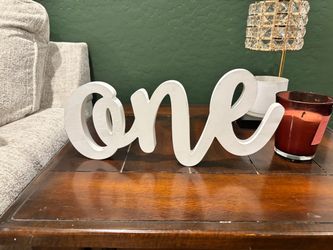 ONE wooden sign