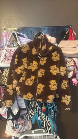 Teddy bear zip up jacket