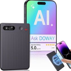 AI Voice Recorder, 64GB Audio Note Recorder – 73H Battery, USB-C Fast Charge, Magnetic Clip, 118-Language Transcription, AI Noise Cancellation, App Co