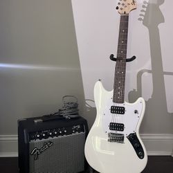 Squier Sonic Mustang  Electric Guitar & Amplifier With Cable