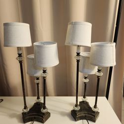 Twin Pair of Elegant Table Lamps