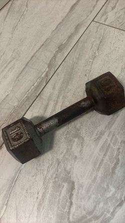10 lb Cast Iron Hex Dumbbell