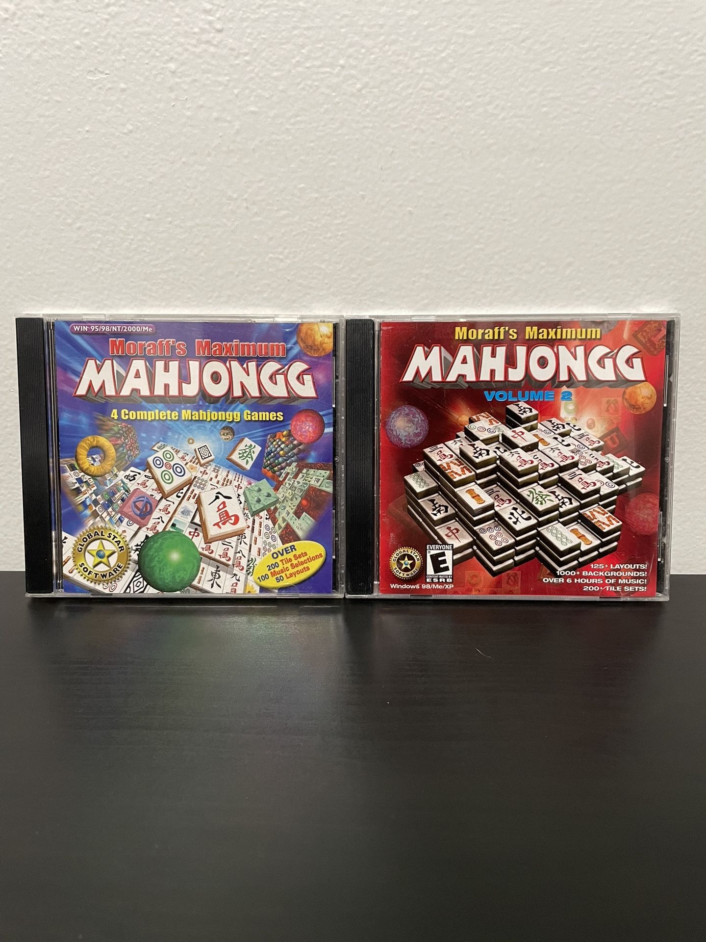 Moraff’s Maximum Mahjongg Bundle PC CD-ROM Vol 1 & 2 Windows Video Games Retro