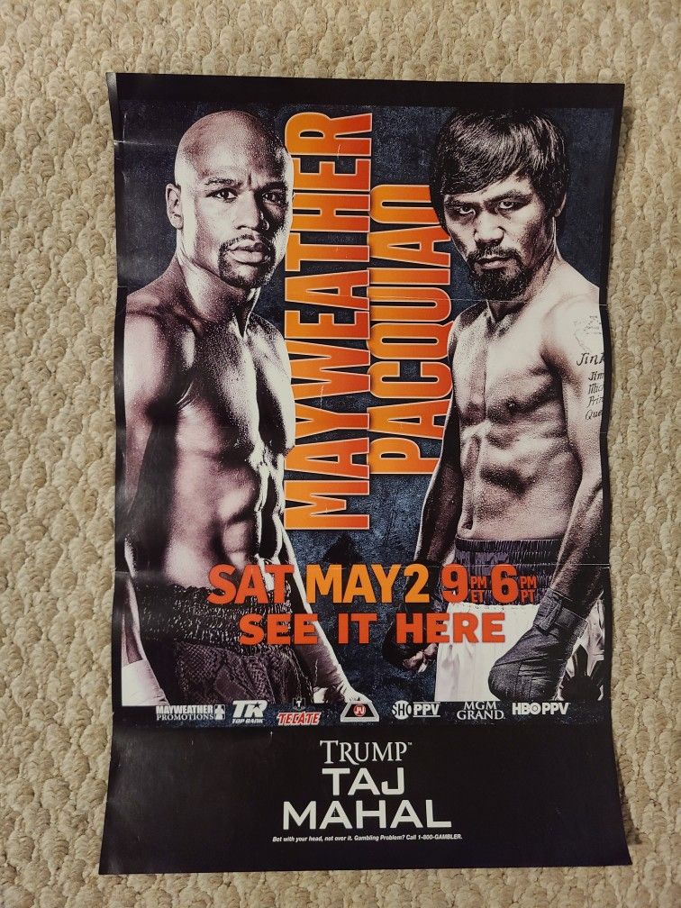 11x17 Mayweather Vs Paquiao Original Promo Poster