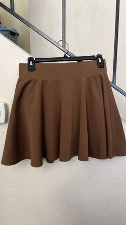 WOMENS BROWN TENNIS SKIRT SKORT XL PREOWNED