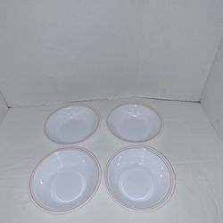 Corning Corelle Peach Floral pattern soup /cereal bowls.  Set of 4