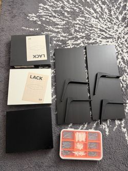 IKEA 2 Wall Shelf Units with brackets , 3 floating shelfs & screw kit