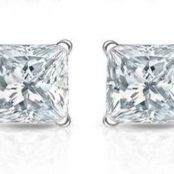 2 Ctw Swarovski Crystal Earring Studs