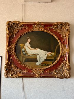 a copy of the famous Portrait of Madame Récamier, painted originally by Jacques-Louis David in 1800.