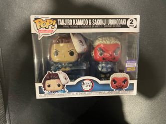 Funko POP! Demon Slayer Tanjiro Kamado and Sakonji Urokodaki 2 Pack SDCC 2023
