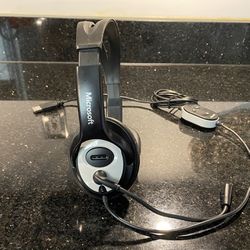 Microsoft LifeChat LX-3000 Black USB Headset Headphones with Microphone
