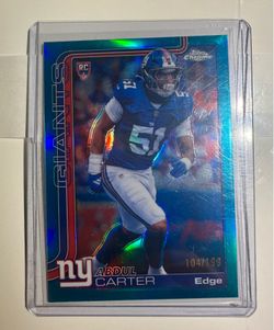 2025 Topps Chrome Abdul Carter #350 Aqua Refractor /199 (RC)