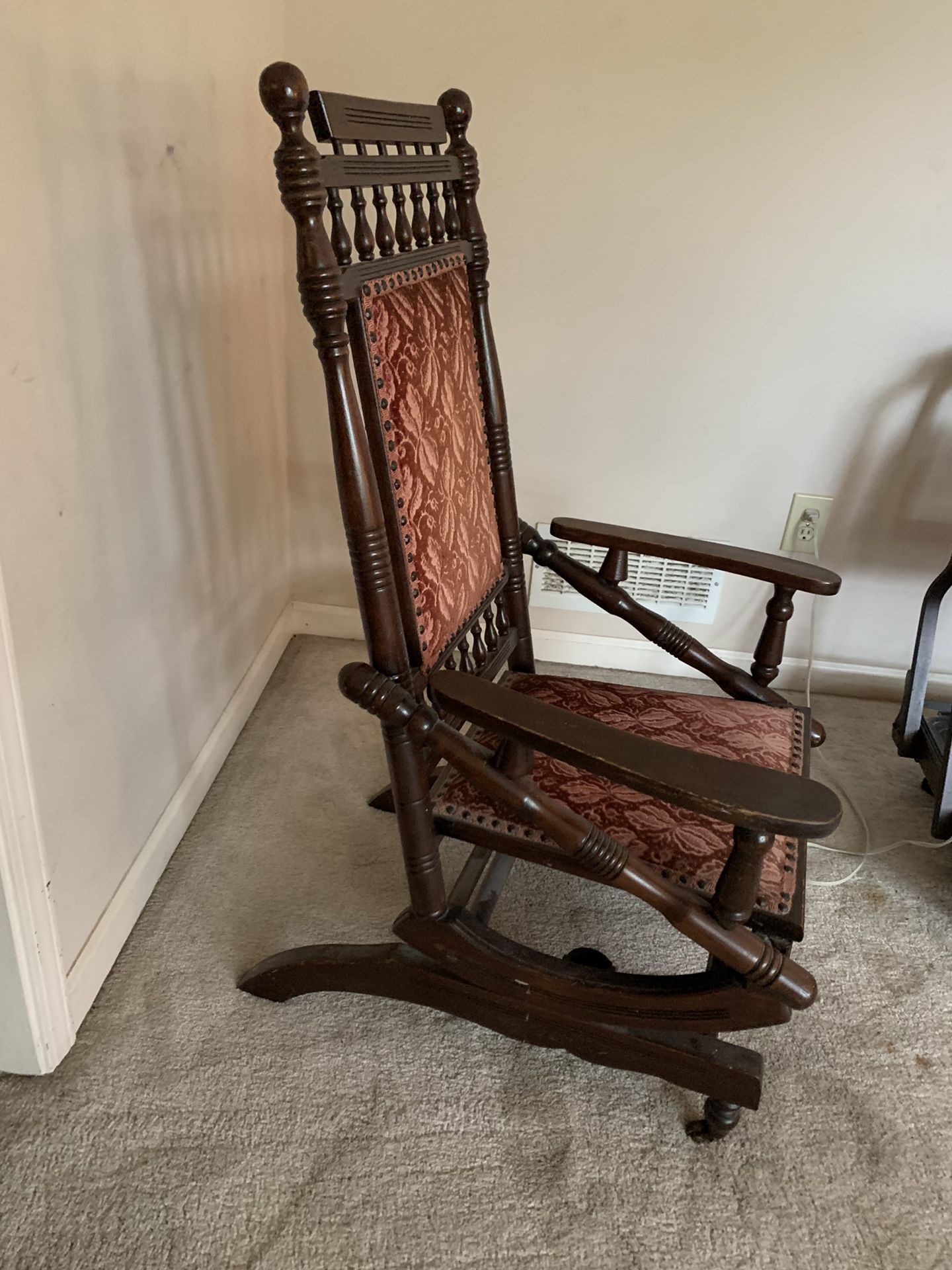 Unique Antique Eastlake Victorian Platform Rocker Rocking Chair
