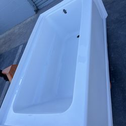 JACUZZI Primo 32-in × 60-in White Acrylic Alcove Soaking Bathtub (Right Drain)