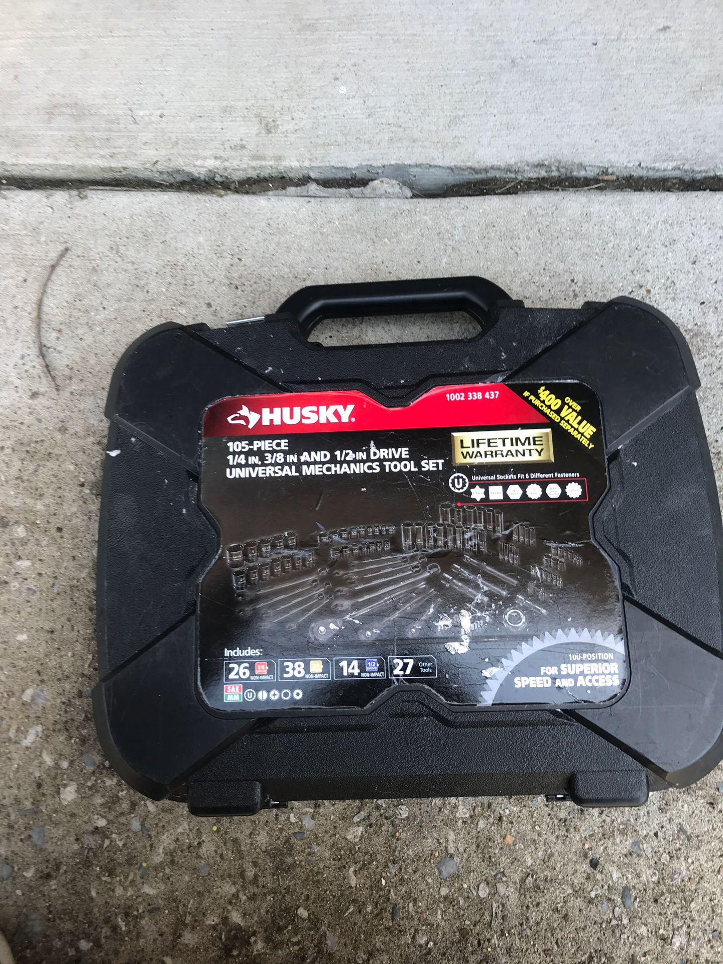 Husky 105 piece tool empty case