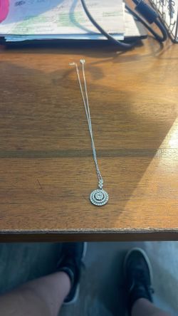 Silver Necklace And Silver Charm