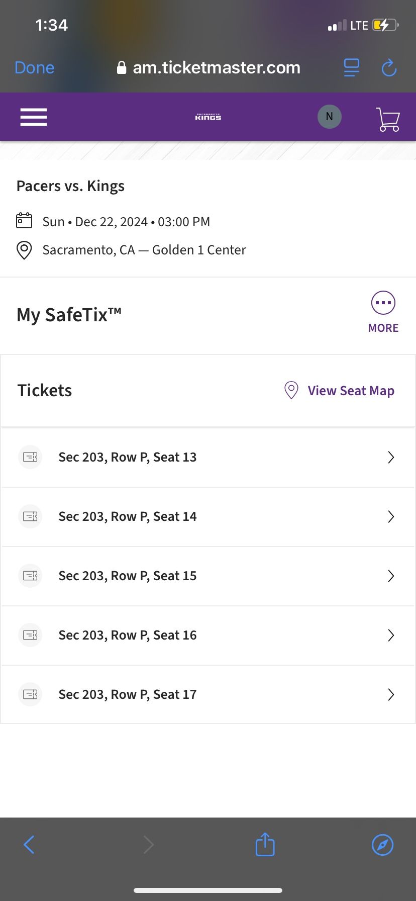 Kings Vs. Pacers Tickets