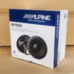 Alpine Bass Speaker 10" 4-Ohm Subwoofer W10S4 High Performance 750 Watts 🚨 Payment Options Available 🚨 No Credit Needed 🚨