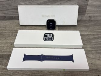 Apple Watch Series 10 (GPS) 46mm Aluminum Case with Denim Band - Open Box (A1D025467)