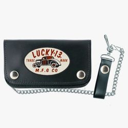Lucky 13 The MFG 13 6" Patch Wallet LAWC6MF-1 Black, OSFA


