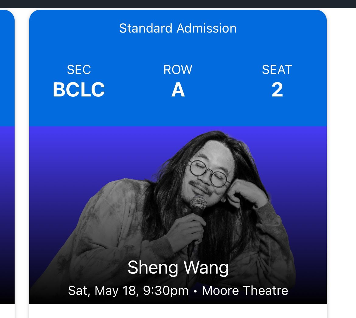 Sheng Wang - Comedy Show 5/18