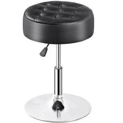 New Height Adjustable Swivel Black Vanity Salon Stool for Home or Office