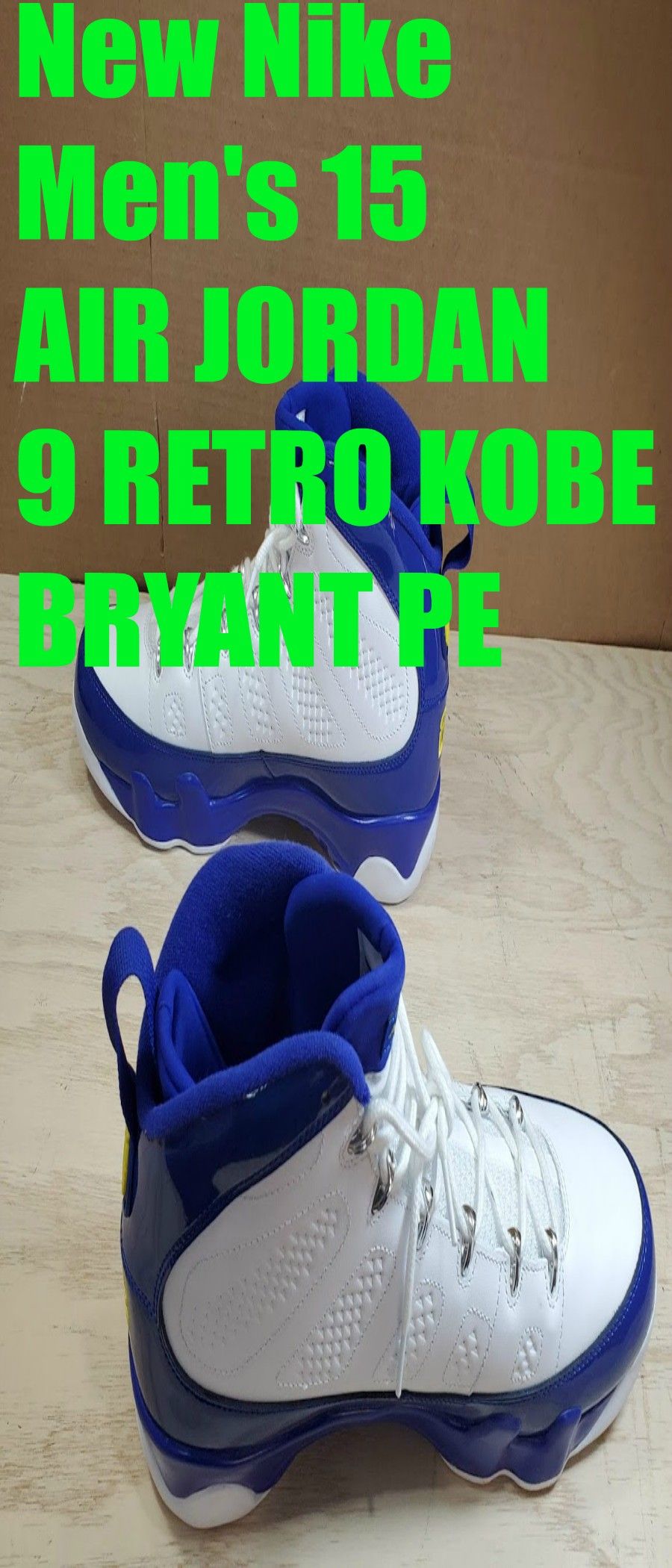 New Nike Kobe Bryant Retro Air Jordan Men's Size 15 Basketball Shoes