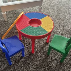 Kids 2-in-1 Activity Table + 2 Chairs Set