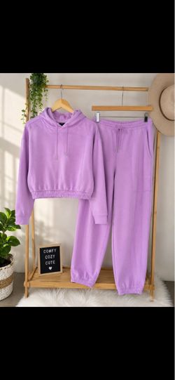 Women’s Lavender Hoodie & Jogger Set – Cozy Two-Piece Outfit