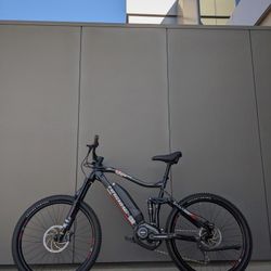 Large Frame Full-Suspension Electric Mountain Bike - Haibike + upgrades 