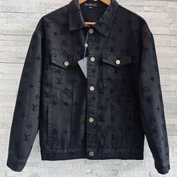Black Denim Jean Jacket XL Mens / Womens / Unisex 