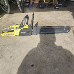 $60 Ryobi 18V 10 INCH CHAINSAW Comes With Box And Works Really Well (JUST Tool)