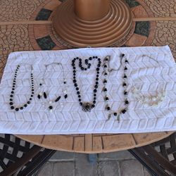 B&W Necklaces Lot Of 5