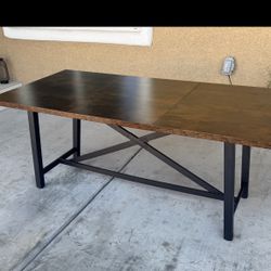  Wood Table With Metal Legs 
