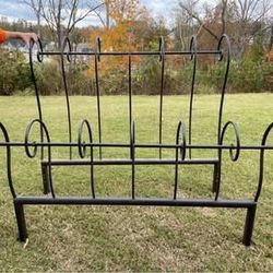 Wrought Iron Sleigh Bed - Queen