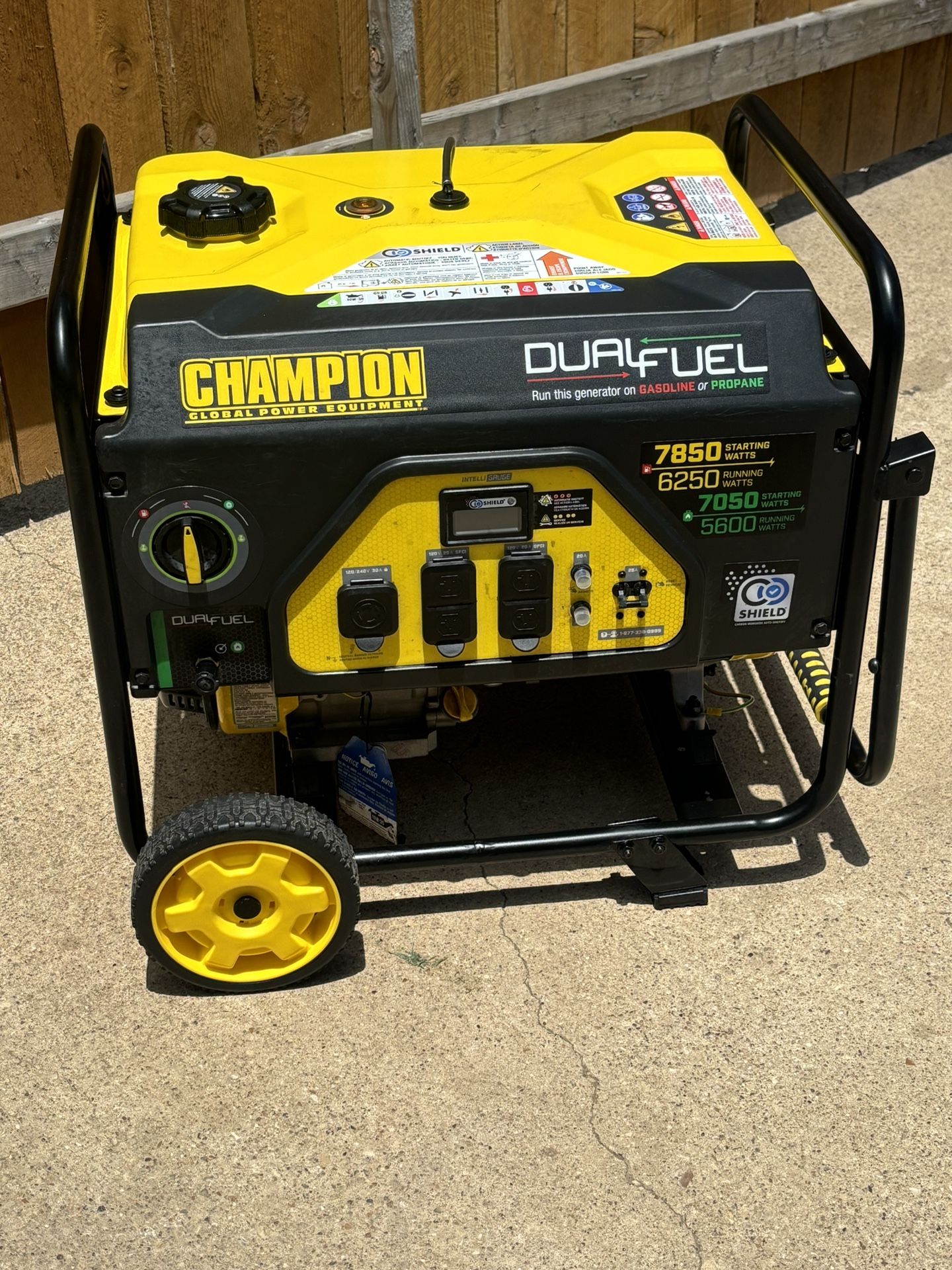 Champion 7859/6250 Wall Recoil Start Gas And Propane Powered Dual Full Portable Brand New Pickup Only