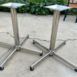 Chrome Table Bases Restaurant Commercial