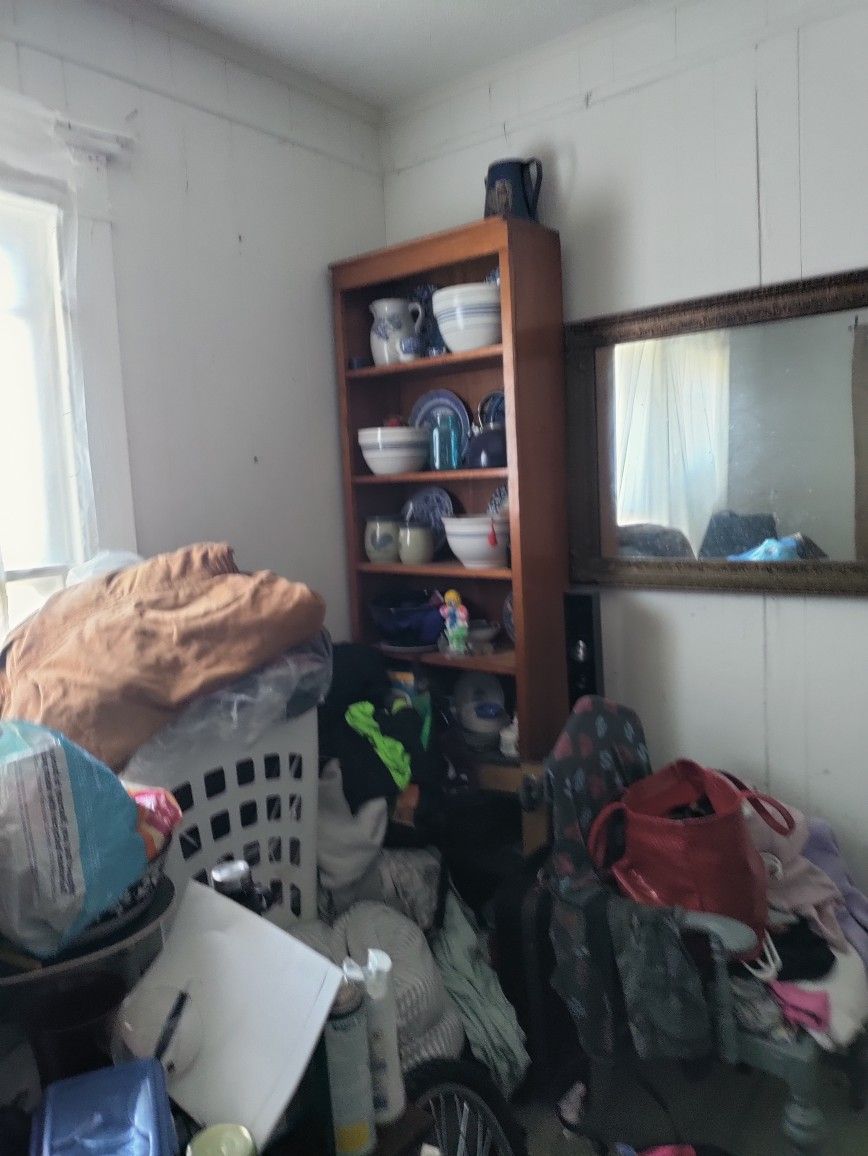 7 Ft Tall Solid Wood Shelf In Good Shape