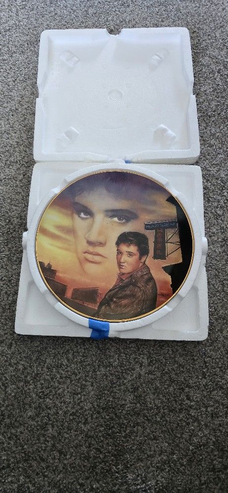 Elvis Presley Limited Edition Hearbreak Hotel Vintage Collector Plate I TAKE ZELLE VENMO CASH APP PAYPAL WILLING TO SHIP IT,New Products : American Fashion Style Bags On Sale