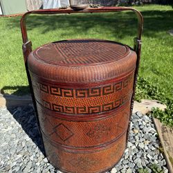 Antique Chinese Stacking Wedding Basket