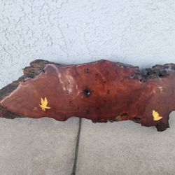 Vintage Walnut Clock Base Slab 