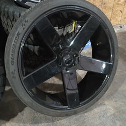 26 Gloss Black Dub Baller Wheels 305 30 26 New Tires 