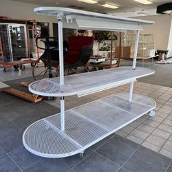 Metal Display on Wheels