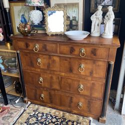 Vintage Century furniture LARGE buffet dresser with 5 drawers empire regency style lion knobs