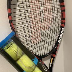 Tennis Balls and racket
