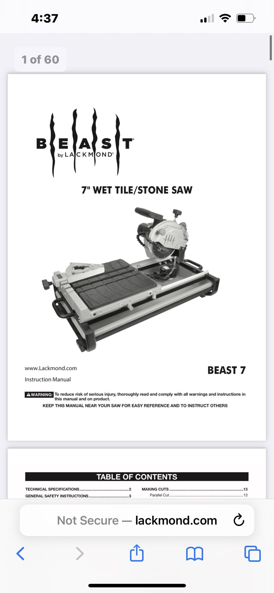 7 Inch Wet Tile Saw