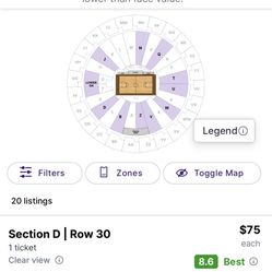 1 Ticket BYU VS UTAH BASKETBALL